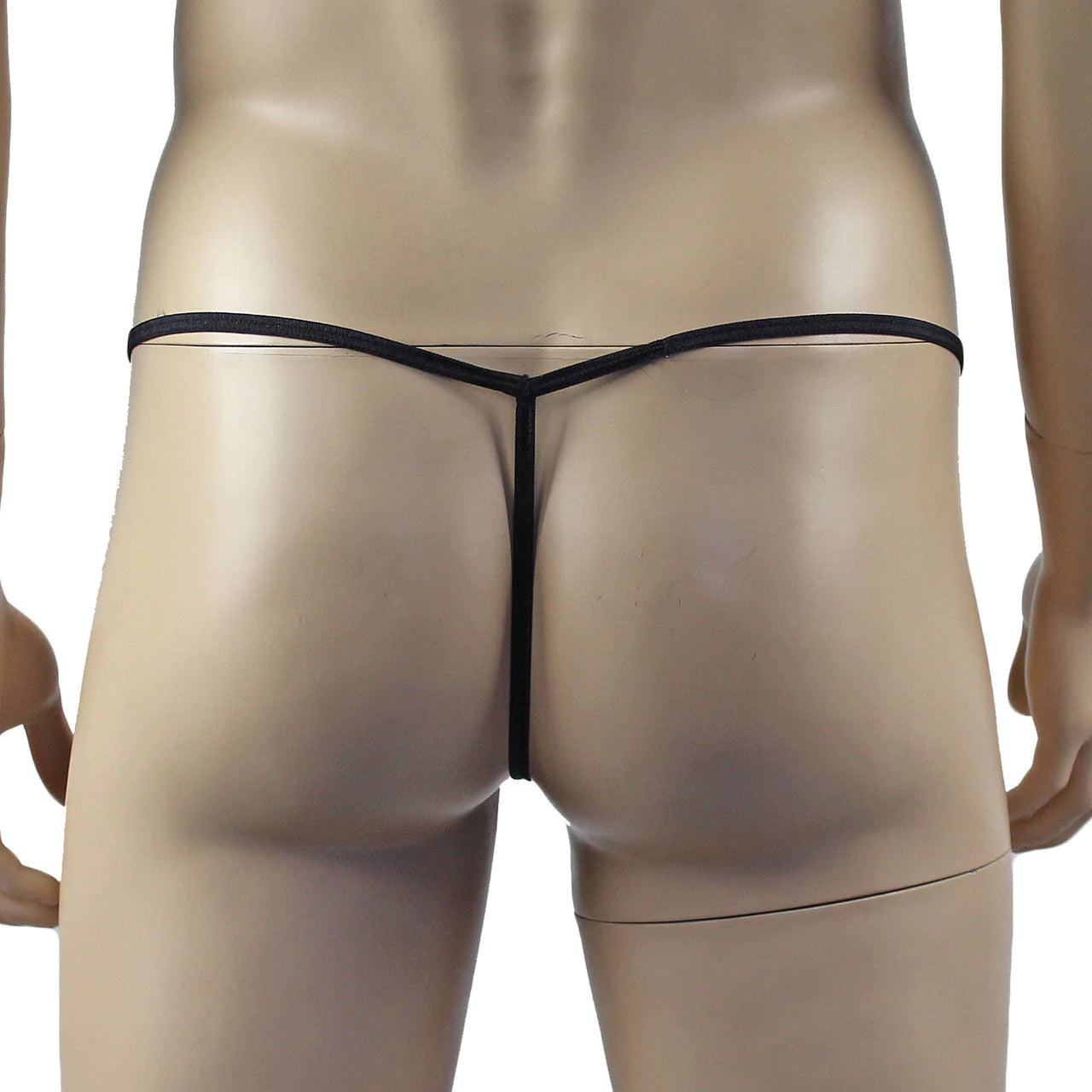 SALE - Mens Vicky See Through Sheer Mesh Pouch G string Black