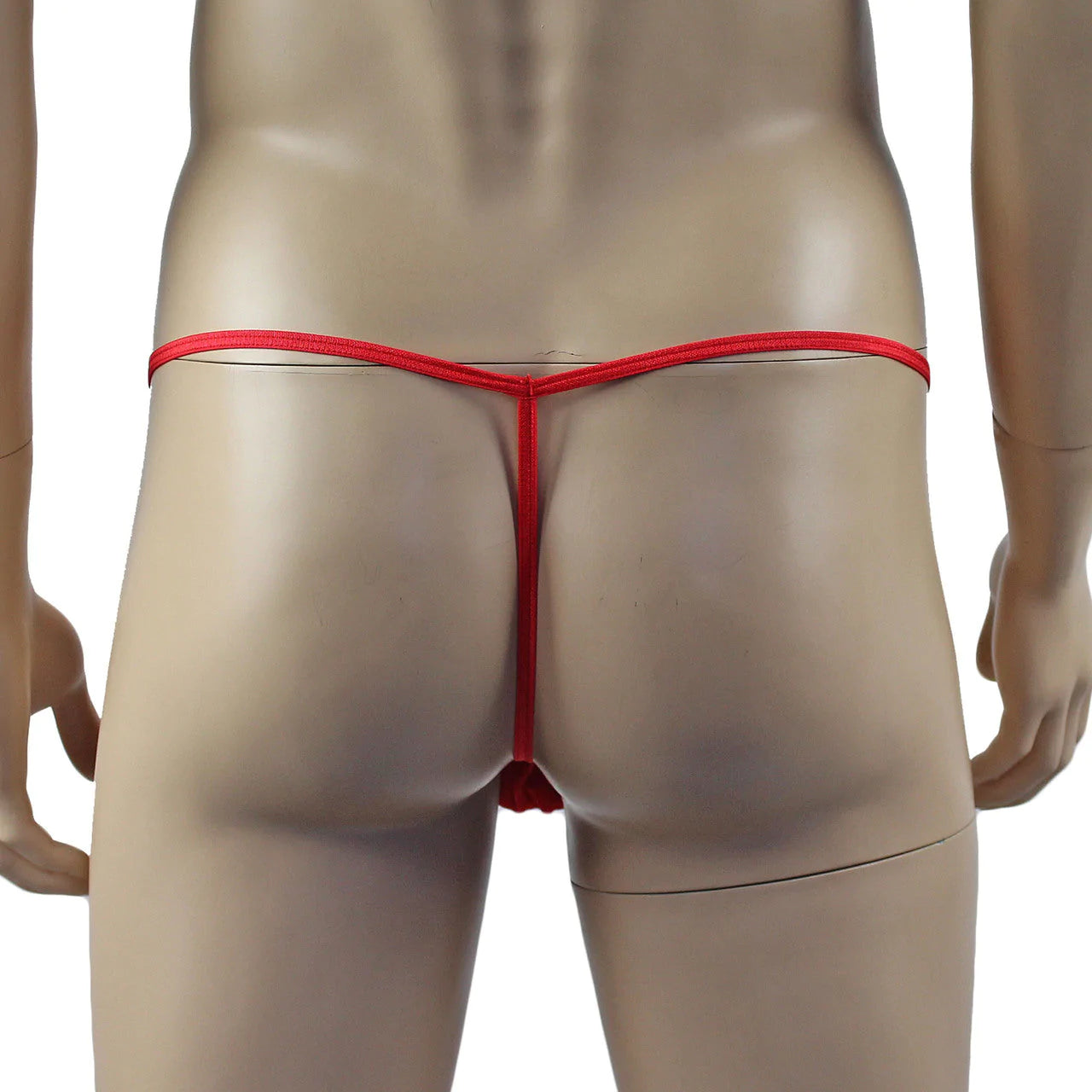 SALE - Mens Vicky See Through Sheer Mesh Pouch G string Red